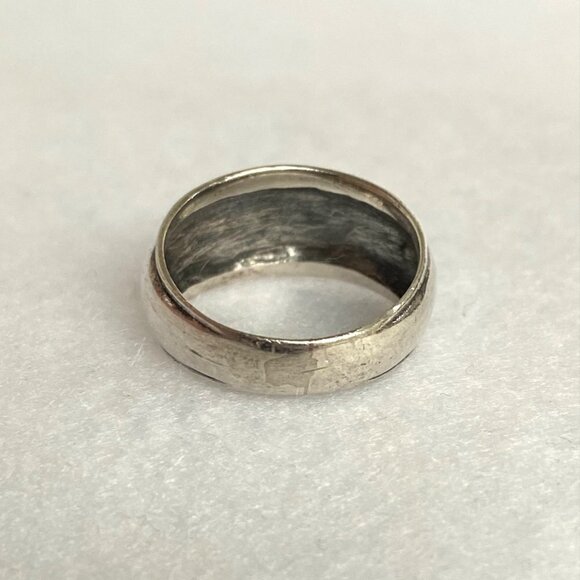 Sterling Silver 925 Marcasite Domed 8MM Tapered Band Ring Size 5 - Picture 7 of 16